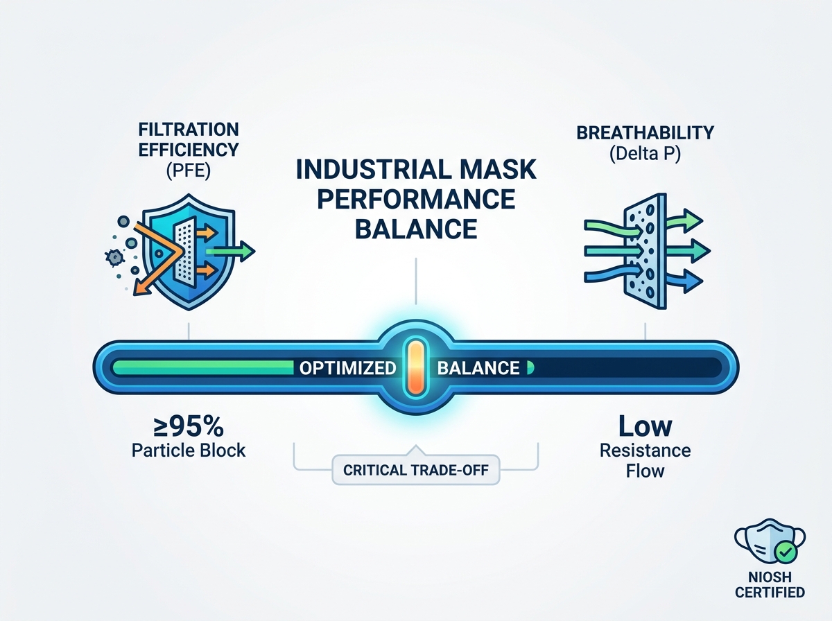 Especificaciones de mascarillas desechables industriales